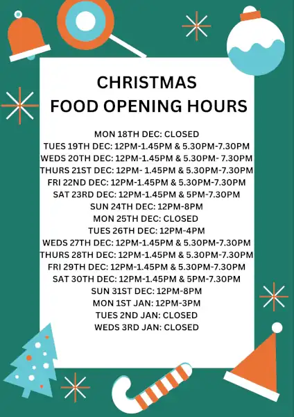 Christmas Opening Times